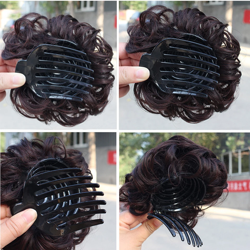 Top Trends: Women Wig Synthesis Curly Chignon Hair Extension Clip In Hair Women Hairpiece Claw Clip Hair Bun Wigs Hair Accessories For Women Shoppable Styles - Image 6