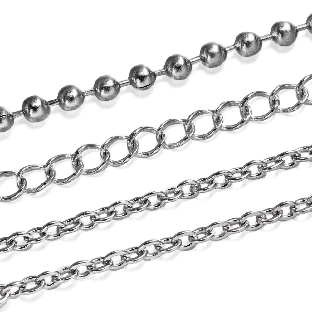 Top Trends: 5m / lot Multiple Styles Stainless Steel Extension Chain Ball Chain For DIY Bracelet Necklaces Jewelry Making Findings Accessories Shoppable Styles - Image 3