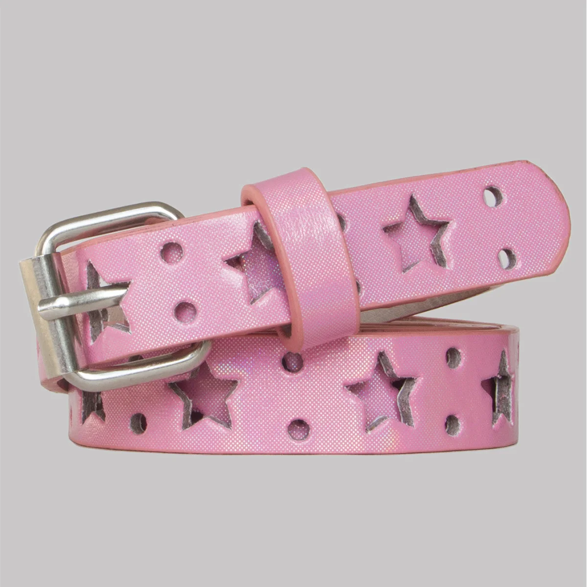 Top Trends: Kawaii Pink Y2k Belt Women Jeans Buckle Adjustable Multicolor Cute Heart Studded Belt Korean Fashion Y2k Accessories 105CM Shoppable Styles