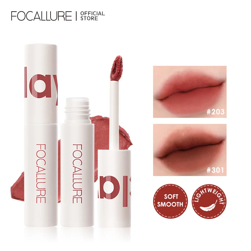 Top Trends: FOCALLURE 12 Colors Velvet Liquid Lipstick Waterproof Lipgloss Lip Cheek Dual-use Matte Lip Mud Lip Tint Makeup Women Cosmetics Shoppable Styles