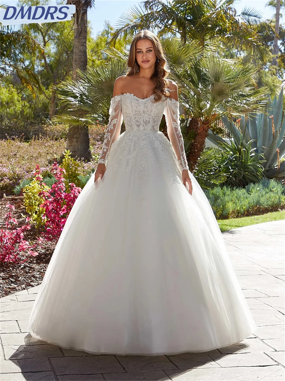 Top Trends: Simple Appliquéd Boho Wedding Dress 2024 Graceful Tulle Bride Gown Graceful Off-The-Shoulder Bride Robe Vestidos De Novia Shoppable Styles