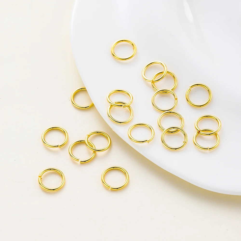 Top Trends: 50-200Pcs 14K / 18K Gold Plated Brass Open Jump Rings Split Rings Connector For Jewelry Making Accessories Findings Supplies Shoppable Styles