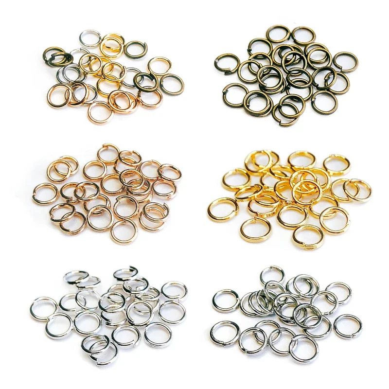 Top Trends: 4 5 6 8 10 Mm Metal Jump Split Rings Silver Color Gold Bronze Pendant Necklace Connectors Wholesale Diy Jewelry Finding Making Shoppable Styles