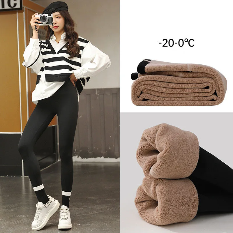 Top Trends: Winter Fleece Cotton Women Leggings Fashion Skinny Velvet Thick Legging Female Casual Solid Basical High Waist Pants 2023 Shoppable Styles