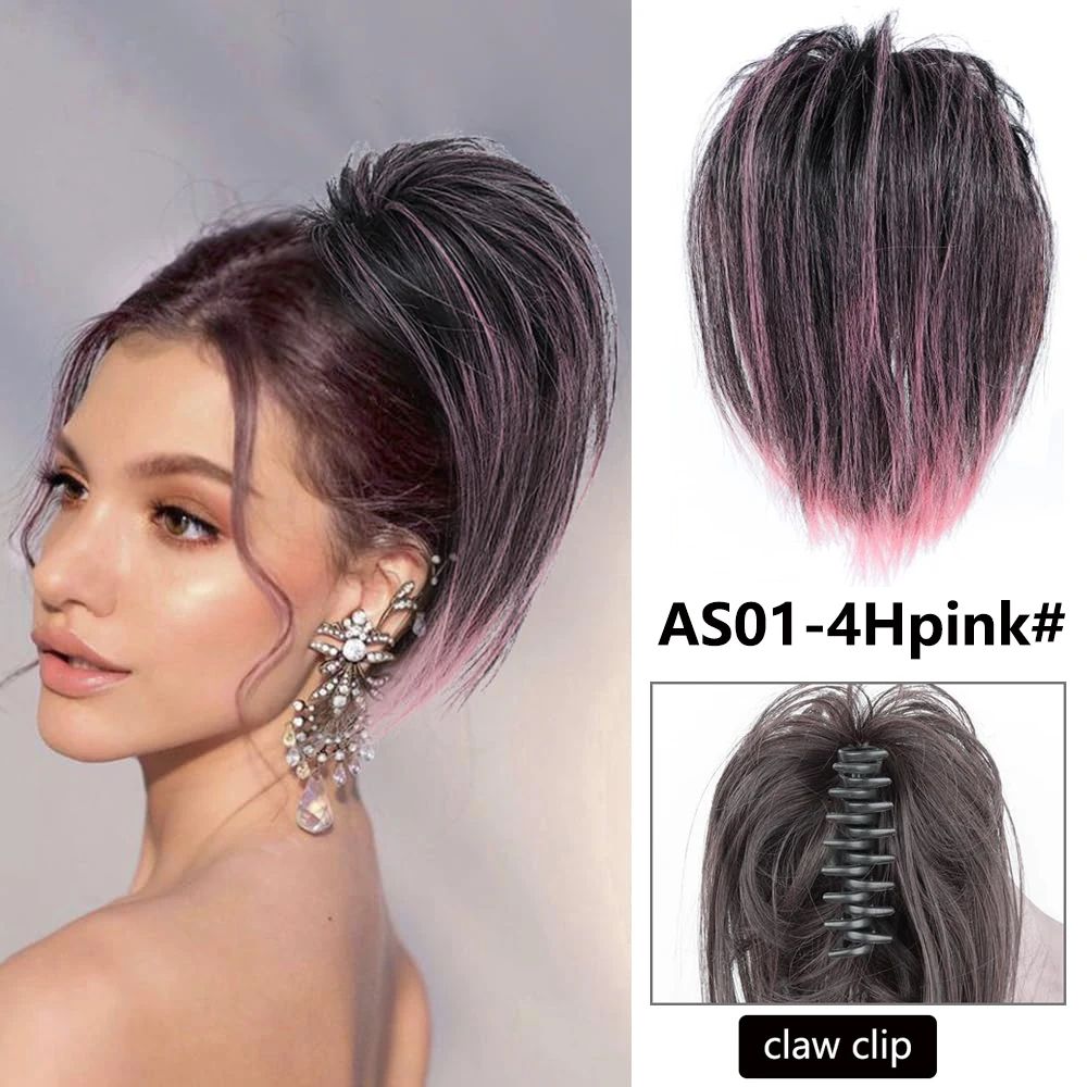 Top Trends: Messy Bun Hair Piece Claw Clip Messy Hair Buns Extensions Tousled Updo Wavy Curly Hair Pieces For Women Claw Clip Ponytail Bun Shoppable Styles