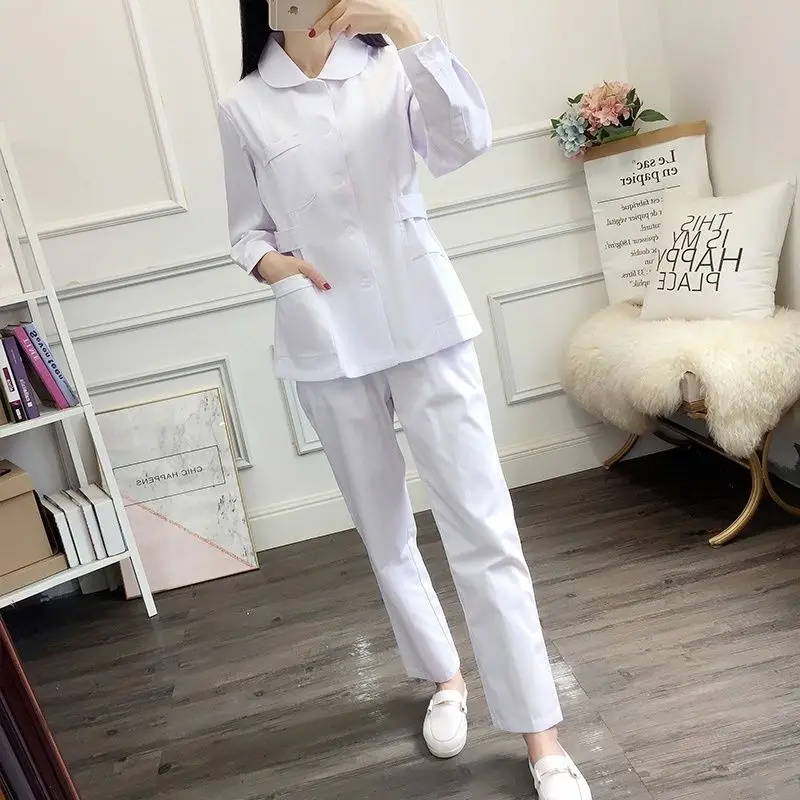 Top Trends: Hospital Staff Scrubs Set Nursing Uniform For Male Dental Clinic Supplies Nurse Women Uniforms Long Sleeve Shirt And Pants Shoppable Styles