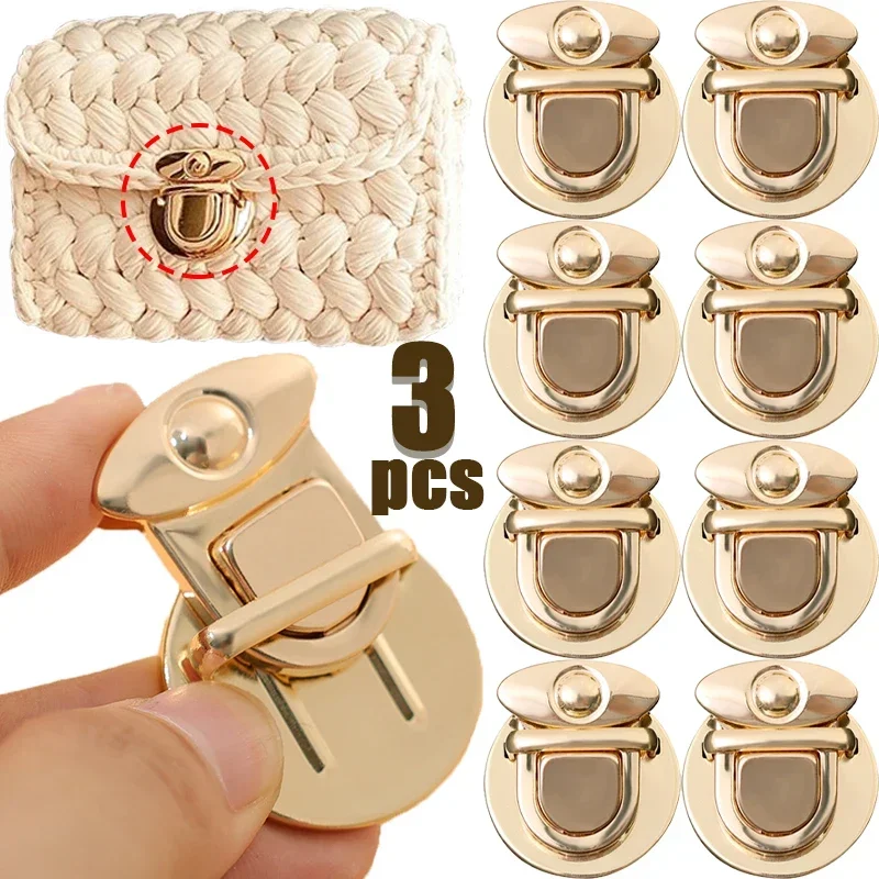 Top Trends: 3pcs Women's Locks Clasp DIY Craft Hand Bags Purse Catch Buckles Metal Snap Clasp Closures Wallet Fasteners Wallet Buckle Totes Shoppable Styles