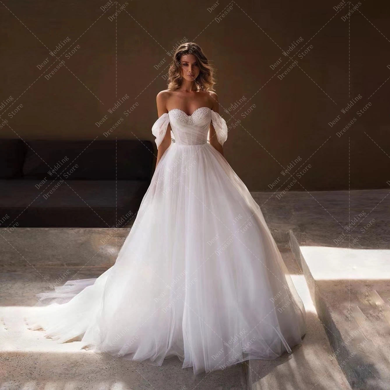 Top Trends: Luxury Princess Lace Beading Wedding Dresses Woman&#039;s A Line Sweetheart Off The Shoulder Bride Gowns Elegant Formal Party Vestido Shoppable Styles