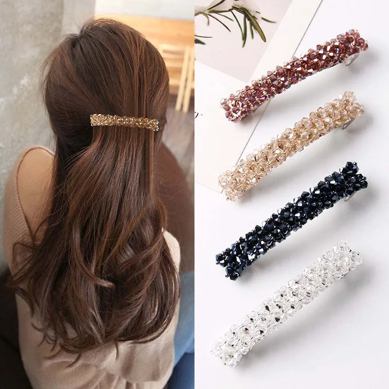 Top Trends: Fashion Luxury Crystal Pearl Hair Clips Elegant Ladies Rhinestone Hair Clips Headdress Hair Accessories Shoppable Styles