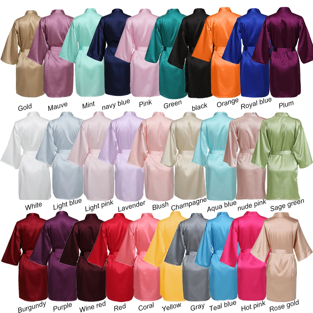 Top Trends: Silk Robe Bride Robe Bridesmaid Robes Short Satin Robe Women Wedding Robe Bathrobe Bridal Robe Plus Size 29 Colors Shoppable Styles