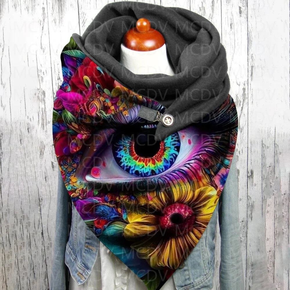 Top Trends: Psychedelic Eyes 3D Printed Casual Scarf And Shawl For Women Warm And Comfortable Scarf 04 Shoppable Styles