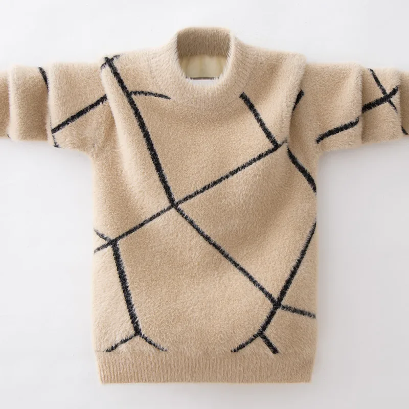 Top Trends: Children's Sweater For Boys Winter Pullover Boys Knitted Warm Sweaters Fashion Kids Tops 6 8 10 12 Years Teenage 110-160 Shoppable Styles