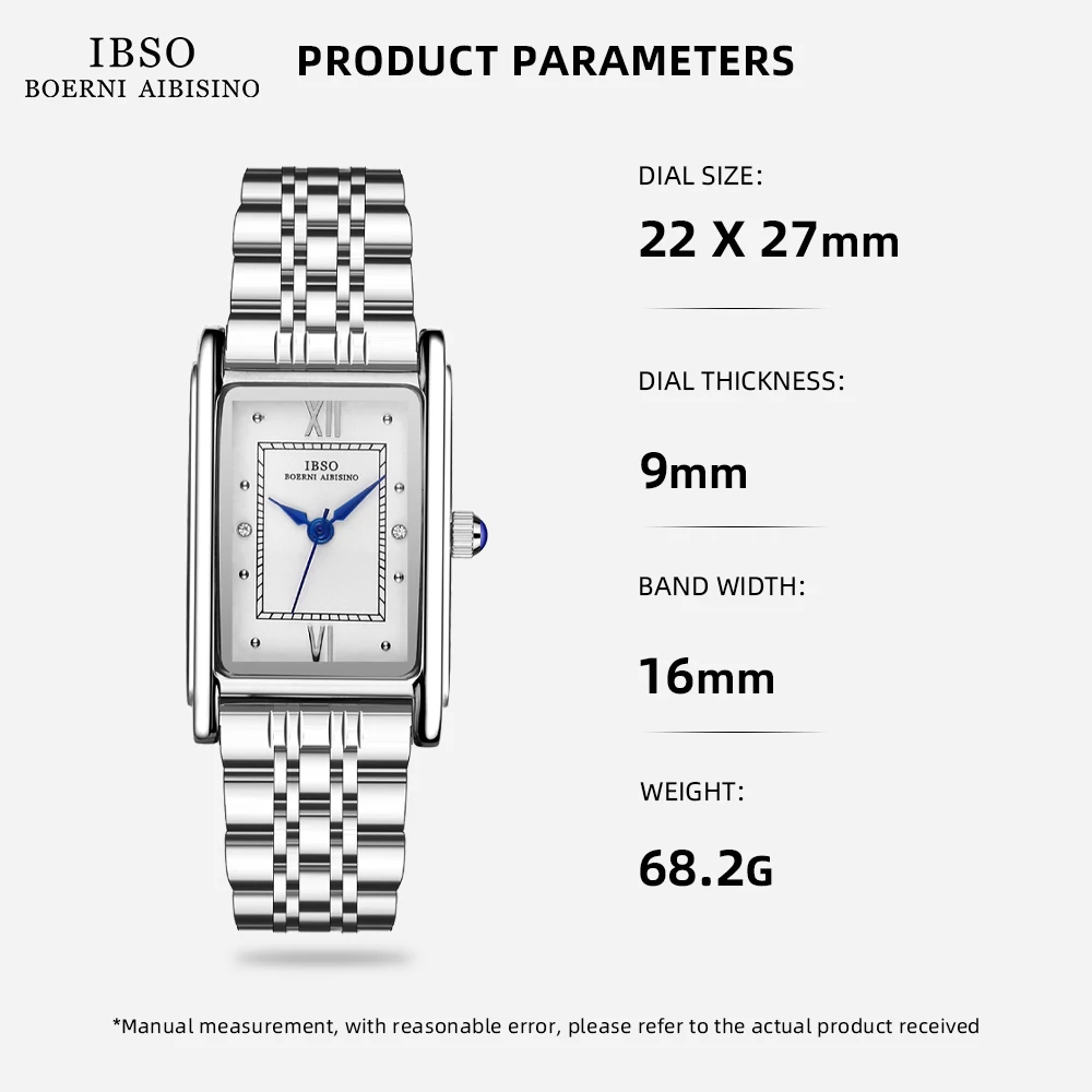 Top Trends: IBSO 2023 New Luxury Women Quartz Watches Stainless Steel Strap Waterproof 3ATM Watch Ladies Fashion Blue Three Hands Dial 9208 # Shoppable Styles - Image 4