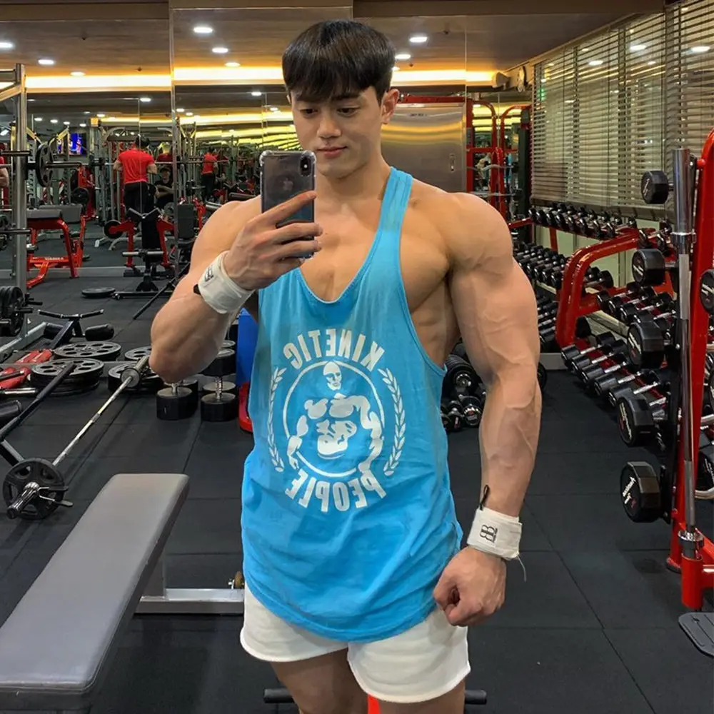 Top Trends: 2023 New Summer Sleeveless Shirt Men&#039;s Fitness Tank Top Fitness Training Cotton Printed Tank Top Casual Tank Top Shoppable Styles