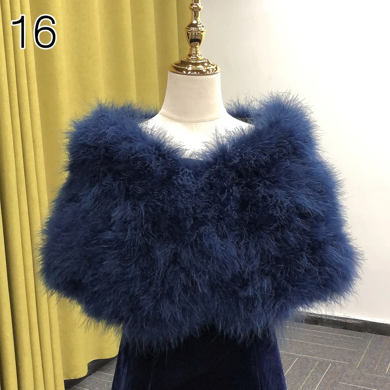 Top Trends: Real Ostrich Feather Wedding Shawl Women Winter Fur Wrap Cape Scarf Fluffy Feather Bridal Shrug Party Stoles Bride Cape Cloak Shoppable Styles - Image 4