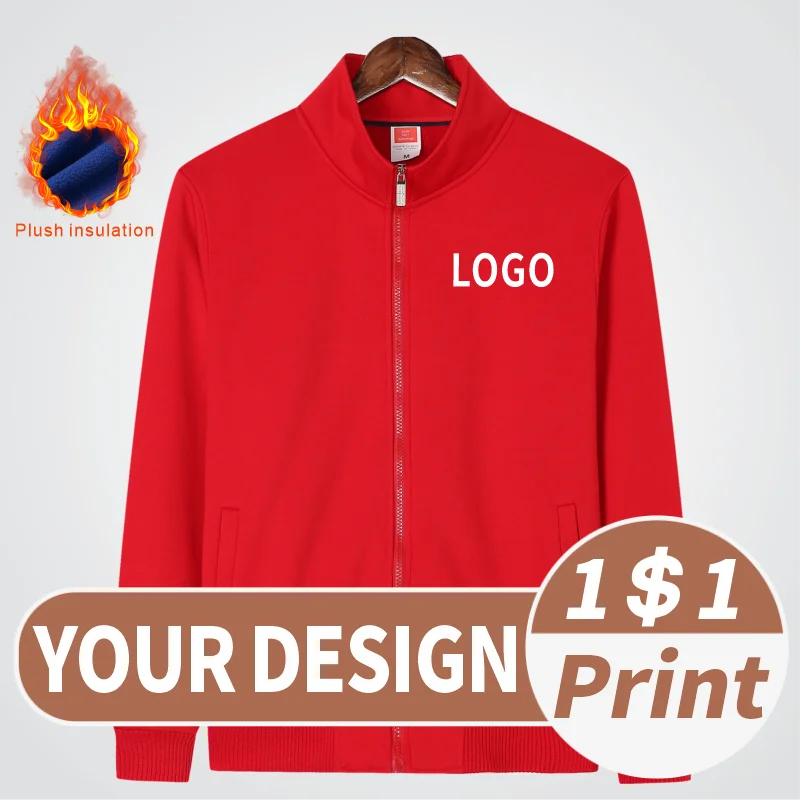 Top Trends: Coat Printed Logo Embroidery On Plush Jackets Autumn And Winter Clothing Prints Customized Logo For Fashionable Outerwear DIY Shoppable Styles