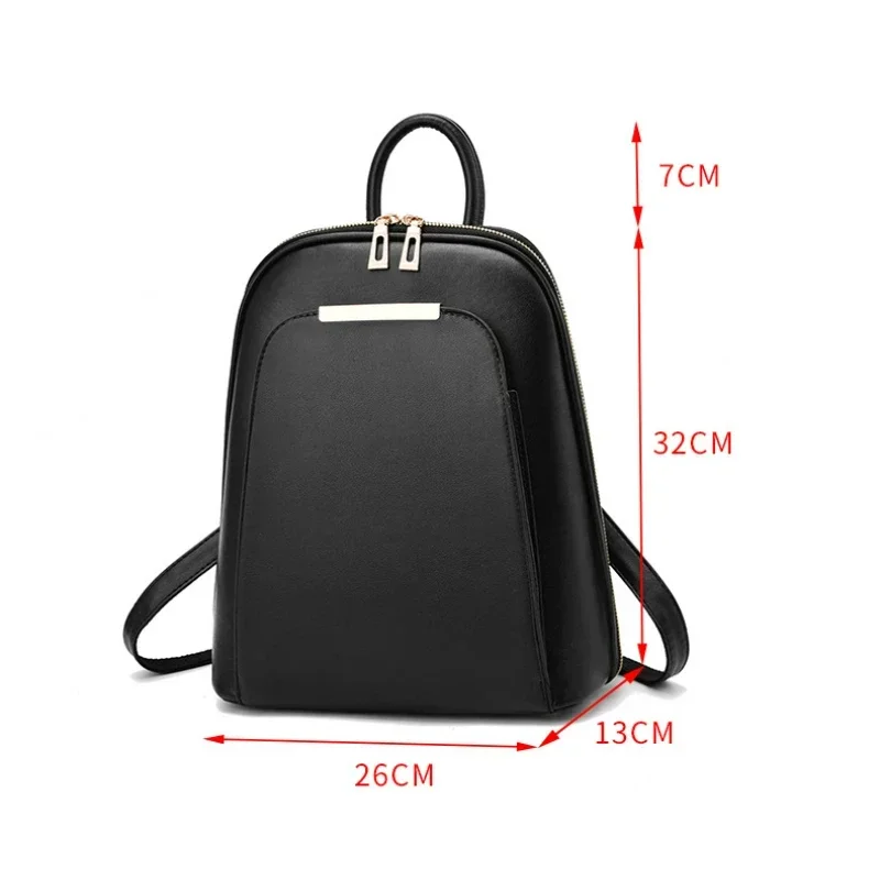 Top Trends: Pu Leather Backpack Women Teenage Girls School Shoulder Bag Bagpack High Quality Female Backpacks Travel Mochila Shoppable Styles - Image 6