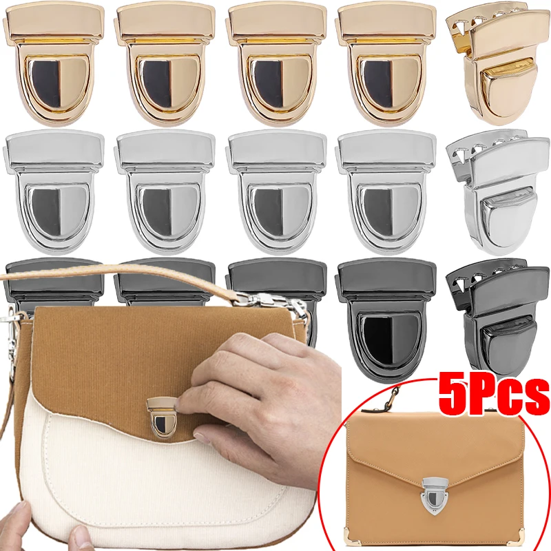 Top Trends: 5pcs / set Metal Bag Lock Leather Purse Case Clasp Duck Tongue Lock Making Buckles Handbags Shoulder DIY Craft Clothing Accessory Shoppable Styles