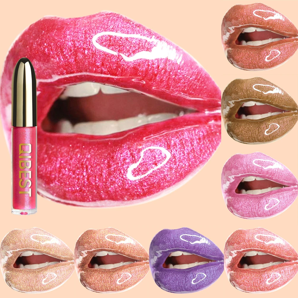 Top Trends: QIBEST Polarized Lip Gloss Diamond Glitter Liquid Lipstick Sexy Metallic Lipgloss Long Lasting Waterproof Moisturize Lip Makeup Shoppable Styles