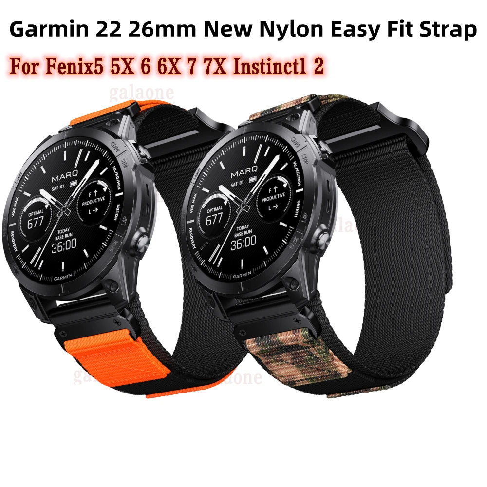 Top Trends: 22 26mm Nylon Camo Strap For Garmin 5 6Pro 7 Quick Release Wristband Replaceable Watch Band Fenix7X 5 5XPlus 6 6XPro Bracelet Shoppable Styles