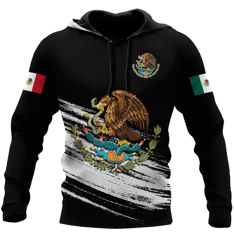 Top Trends: Autumn Men&#039;s Hoodie Mexico Flag Logo Print Top Hooded Pullover Oversized Men&#039;s Clothing Street Fashion Sweatshirt Shoppable Styles