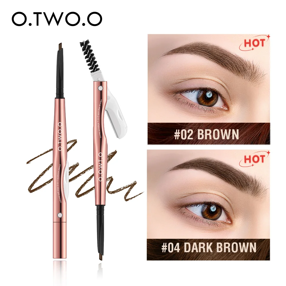 Top Trends: O.TWO.O Eyebrow Pencil 3 In 1 Fine Precise Brow Definer Waterproof Natural 4 Colors Brown Eye Brow Pen With Eyebrow Trimmer Shoppable Styles