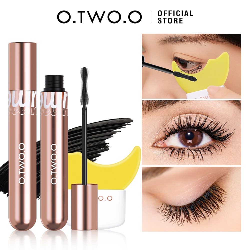 Top Trends: O.TWO.O Mascara 4d Silk Fiber Mascara Waterproof Extra Volume Smudge-proof Curling Lengthening Eyelash Extension Eye Makeup Tool Shoppable Styles