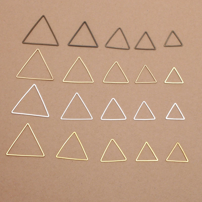 Top Trends: 20pcs Metal Triangle Frame Charms Pendant Earrings Bracelet Necklace Connectors For DIY Jewelry Making Findings Supplies Shoppable Styles