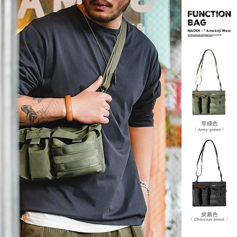 Top Trends: Maden 2023 New Men's Tactical Bag American Korean Style Casual Military Tactics Backpack Portable Multi-Pocket Shoulder Bags Shoppable Styles