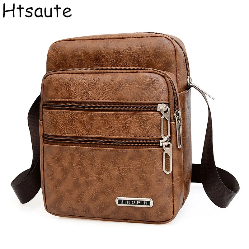 Top Trends: Casual Men's Shoulder Bags PU Leather Handbag Men Travel Sling Bag Large Capacitry Men's Messenger Bags Mochila Clutch Shoppable Styles