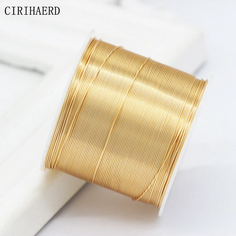 Top Trends: 5 Meters 14K Real Gold Plated Copper Wires For DIY Jewelry Making Supplies Crafts Accessories Beading Materials Brass Metal Wire Shoppable Styles