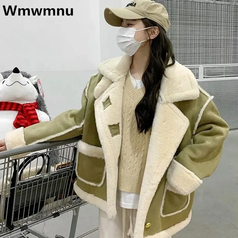 Top Trends: Winter Women's Lambwool Coats Warm Thicken Plush Velvet Short Jackets Casual Fashion Loose Chaquetas Korean Oversized Outerwears Shoppable Styles