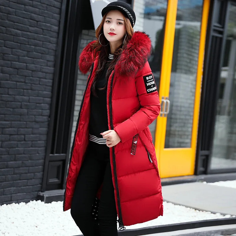 Top Trends: 2024 New Winter Coat Woman Jackets Large Fur Warm Long Hooded Parkas Female Overcoats Jacket Women Cotton Clothing Shoppable Styles