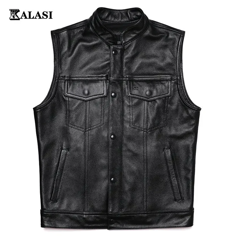 Top Trends: PU Leather Vest Man Motorcycle Biker Vests Male Waistcoat Fashion Sleeveless Jackets Shoppable Styles