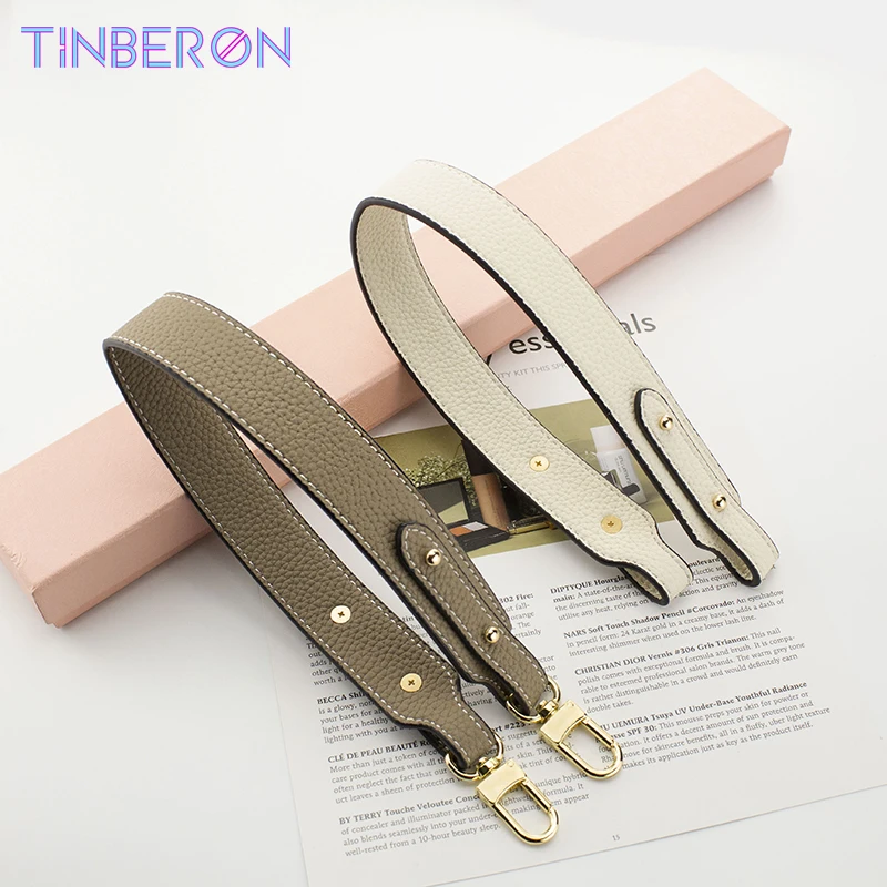 Top Trends: Tinberon Woman Genuine Leather Wide Shoulder Strap Lychee Pattern Short Bucket Bag Strap Luxury Designer Replacement Bags Straps Shoppable Styles