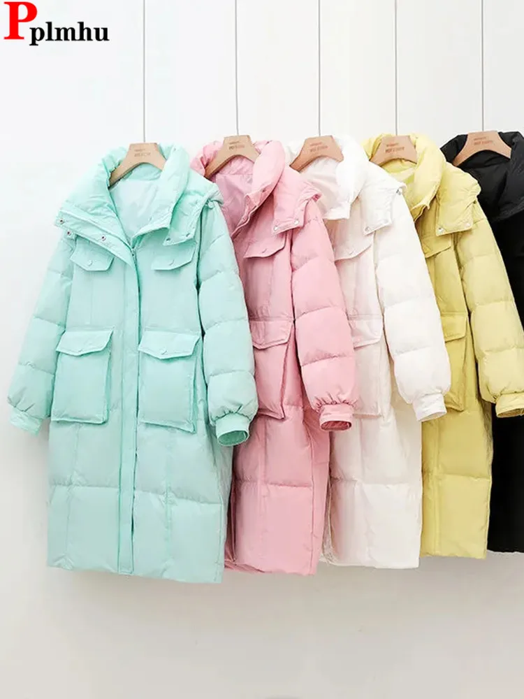 Top Trends: Loose Candy Color Warm Hooded Parkas Chaquetas Casual Solid Cotton Padded Winter Baggy Parca Jaqueta Chic Fashion Windproof Coat Shoppable Styles