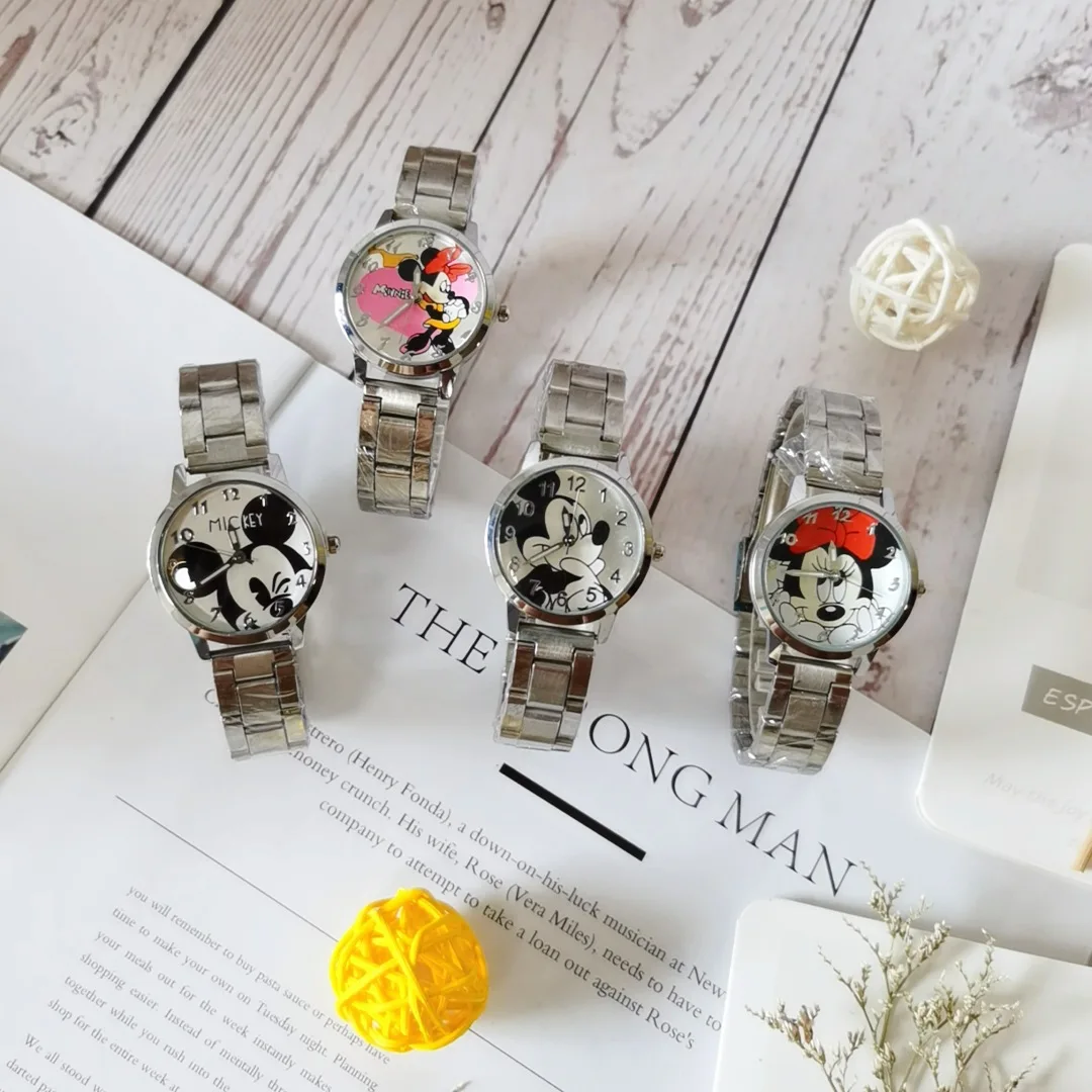 Top Trends: New Disney Mickey Mouse Children&#039;s Watch Cartoon Character Mickey Minnie Cute Stainless Steel Waterproof Quartz Watch Kids Gifts Shoppable Styles