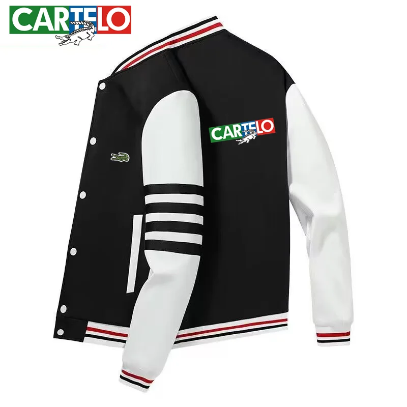 Top Trends: CARTELO Brand Spring And Autumn New Men's And Women's Track Jacket Fashion Casual Button Mock Neck Embroidery And Print Jacket Shoppable Styles - Image 2