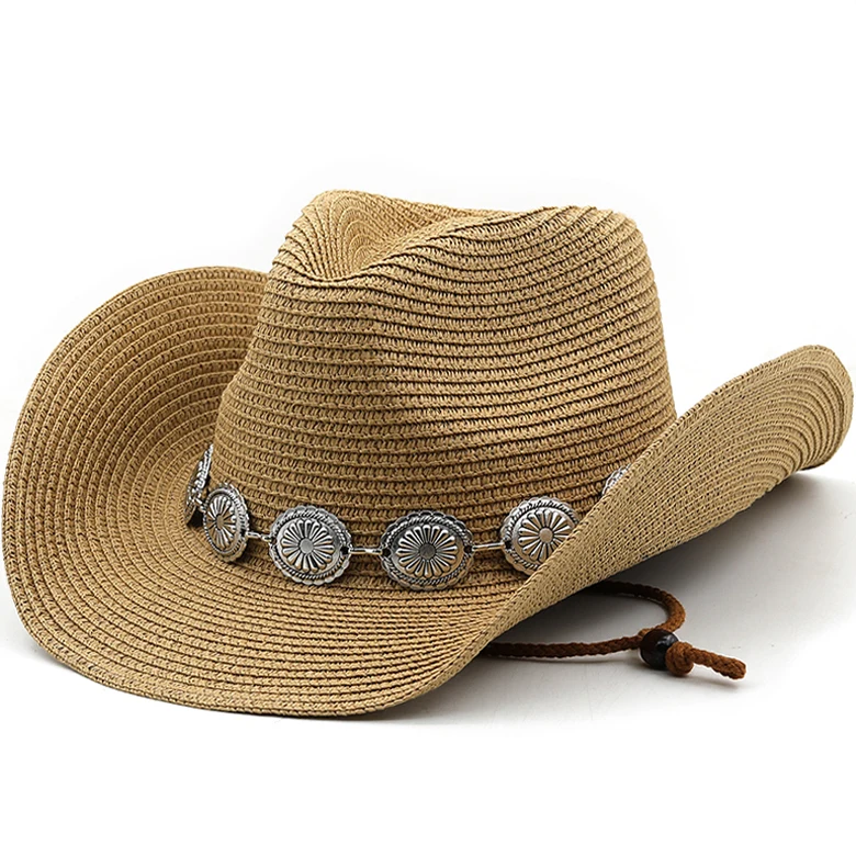 Top Trends: New Summer Men Women Straw Hollow Western Cowboy Hat Elegant Lady Punk Brand Sombrero Hombre Cowgirl Outdoor Jazz Beach Sun Hat Shoppable Styles