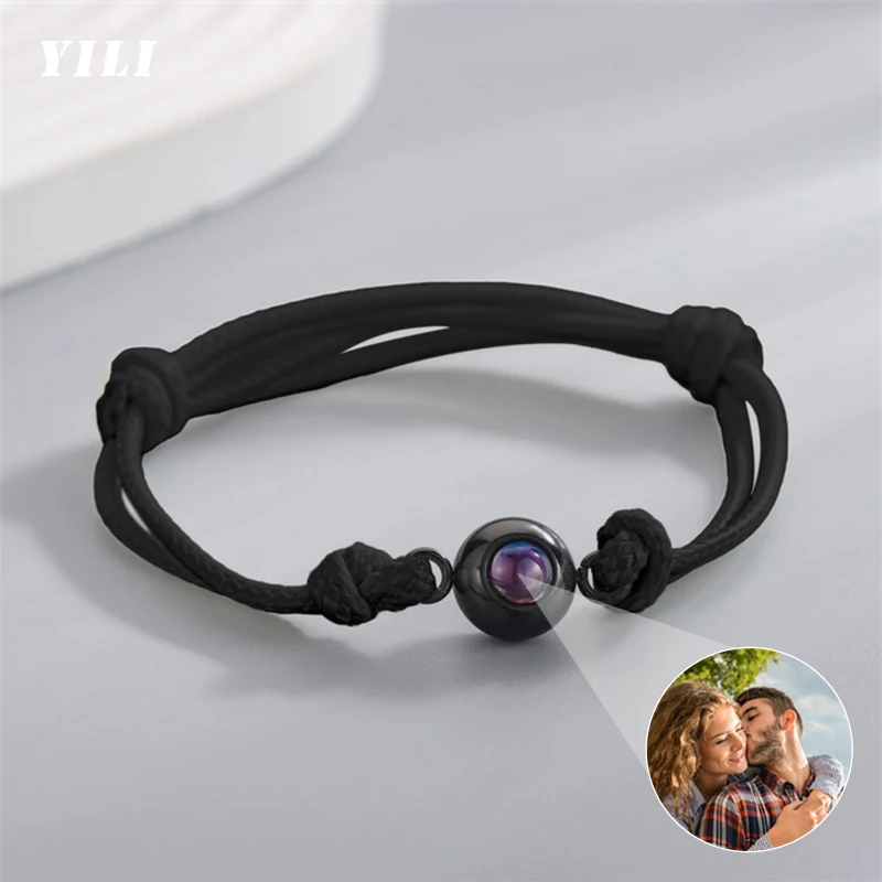 Top Trends: Personalized Circle Photo Bracelet Custom Projection Photo Bracelets Couple Memorial Customized Jewelry Gift For Women Men Shoppable Styles