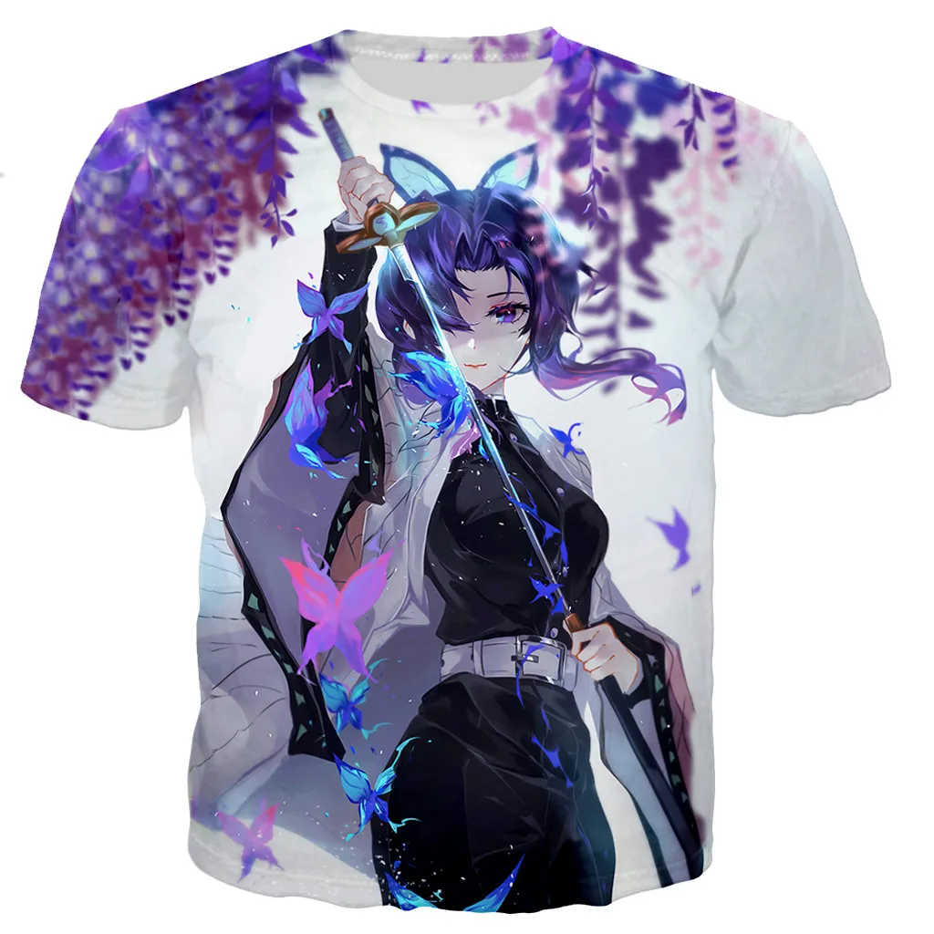 Top Trends: Toyo Cosplay Demon Slayer Kochou Shinobu T Shirt Men Women 3D Printed T-shirts Casual Harajuku Style Tshirt Streetwear Tops Shoppable Styles