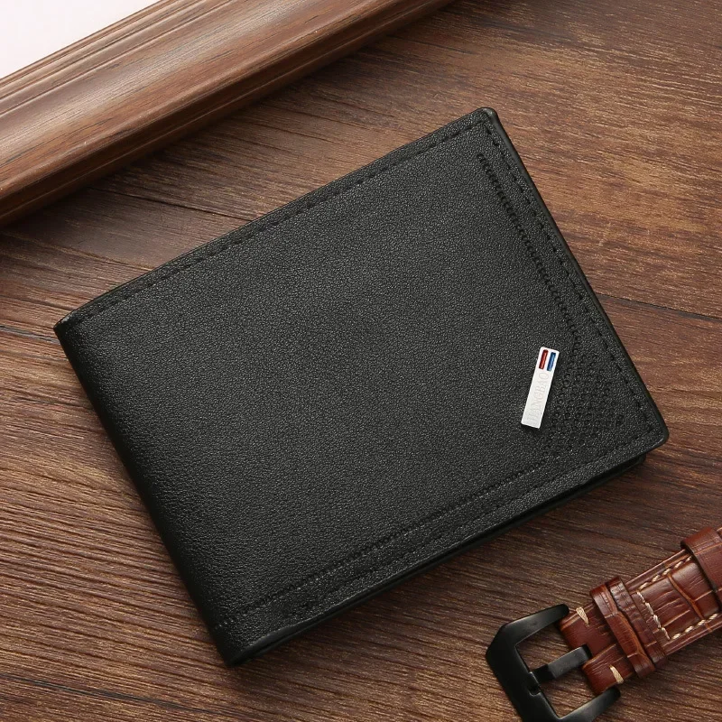 Top Trends: Men Inserts Foldable Wallets Picture Coin Slim Purses Business Money Credit ID Cards Holders Vintage Protection Wallet Men Shoppable Styles - Image 6