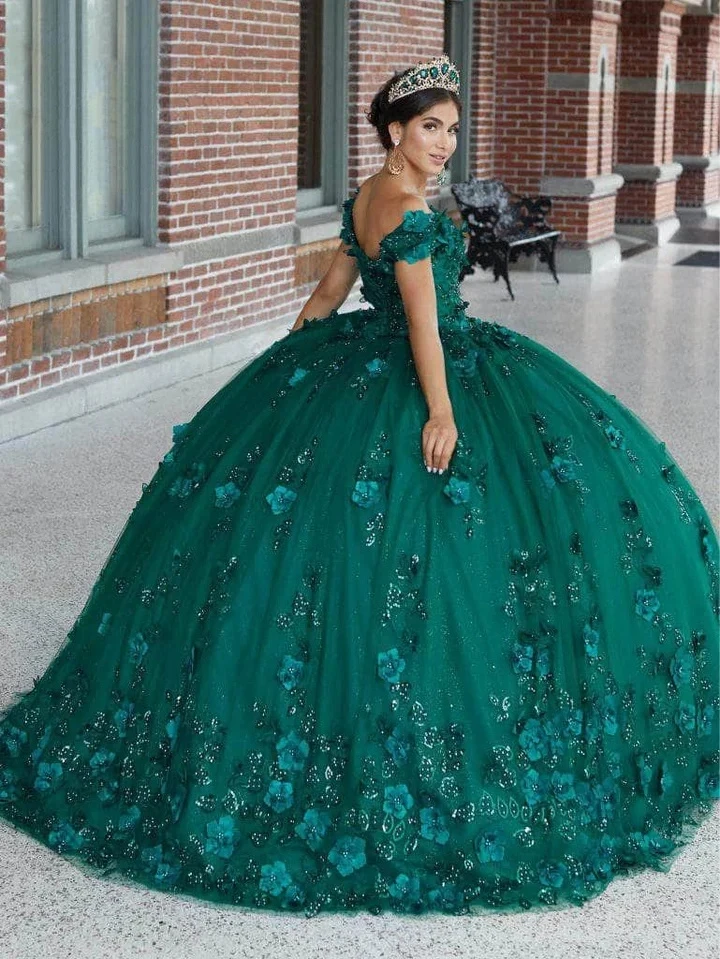 Top Trends: ANGELSBRIDEP Emerald Hunter Green Quinceanera Dress Off Shoulder Sequined Appliques Sweep Train Sweet 15 Years Robes De Soiree Shoppable Styles - Image 2