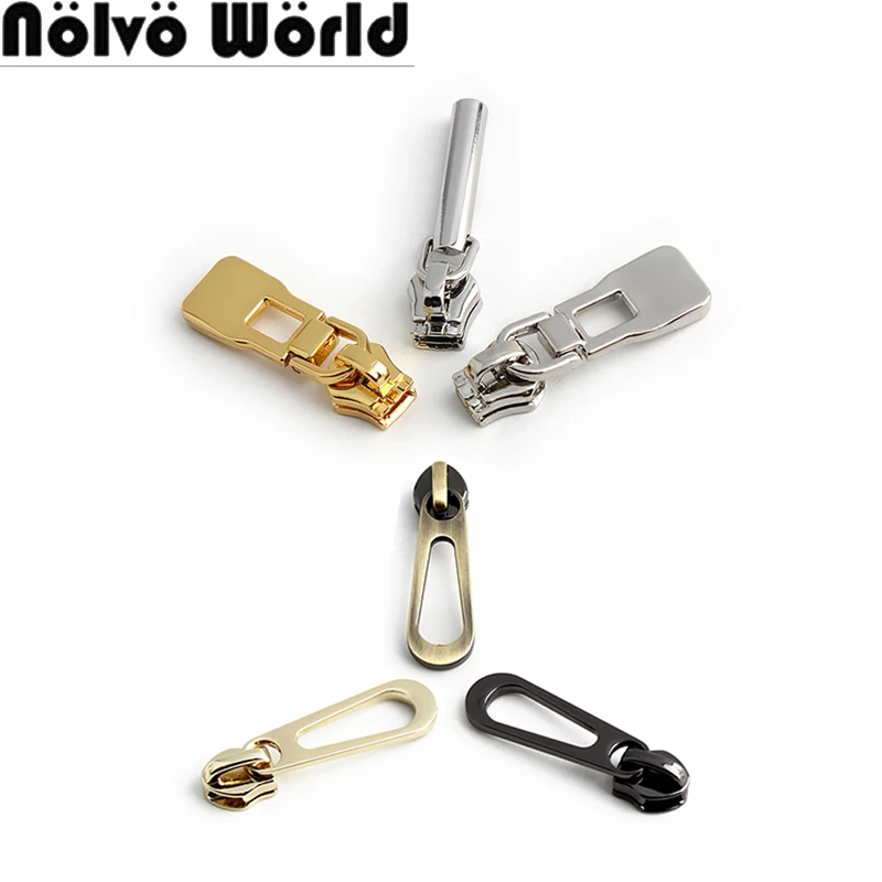 Top Trends: 5 # Nylon Metal Zipper Sliders For Bags Clothes Pocket Suitcase Garment Zips Pull Head Repair Kit Zippers Tapes Accessories Shoppable Styles