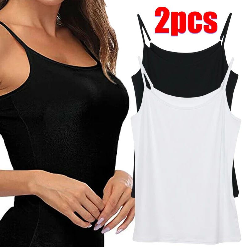 Top Trends: Women Sling Vest Summer Girls Sexy Strap Cotton Camisoles Crop Tops Ladies Sleeveless Sports Yoga Fitness Base Vest Tops Shoppable Styles