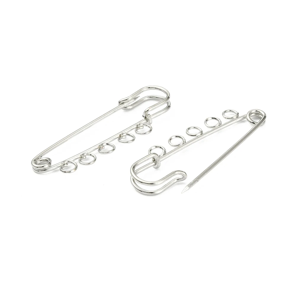 Top Trends: 10pcs Iron Safety Brooch Kilt Pins Findings Accessories For Jewelry Making 50x16.5x4.5mm, Hole: 3.5mm F65 Shoppable Styles