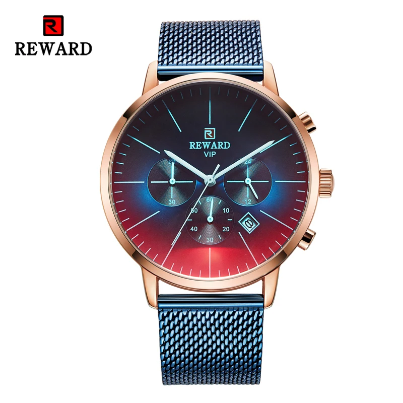 Top Trends: REWARD Fashion Men Wrist Watches Luxury Business Timepieces Date Chronograph Waterproof Sport Crystal Glass Men's Wristwatches Shoppable Styles