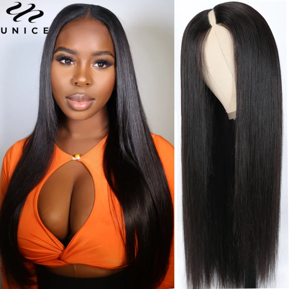 Top Trends: UNice Hair V Part Wig Human Hair Brazilian Straight Wig I-Part Wig Glueless Wig Upgrade U Part Wig No Leave Out Quick Weave Shoppable Styles