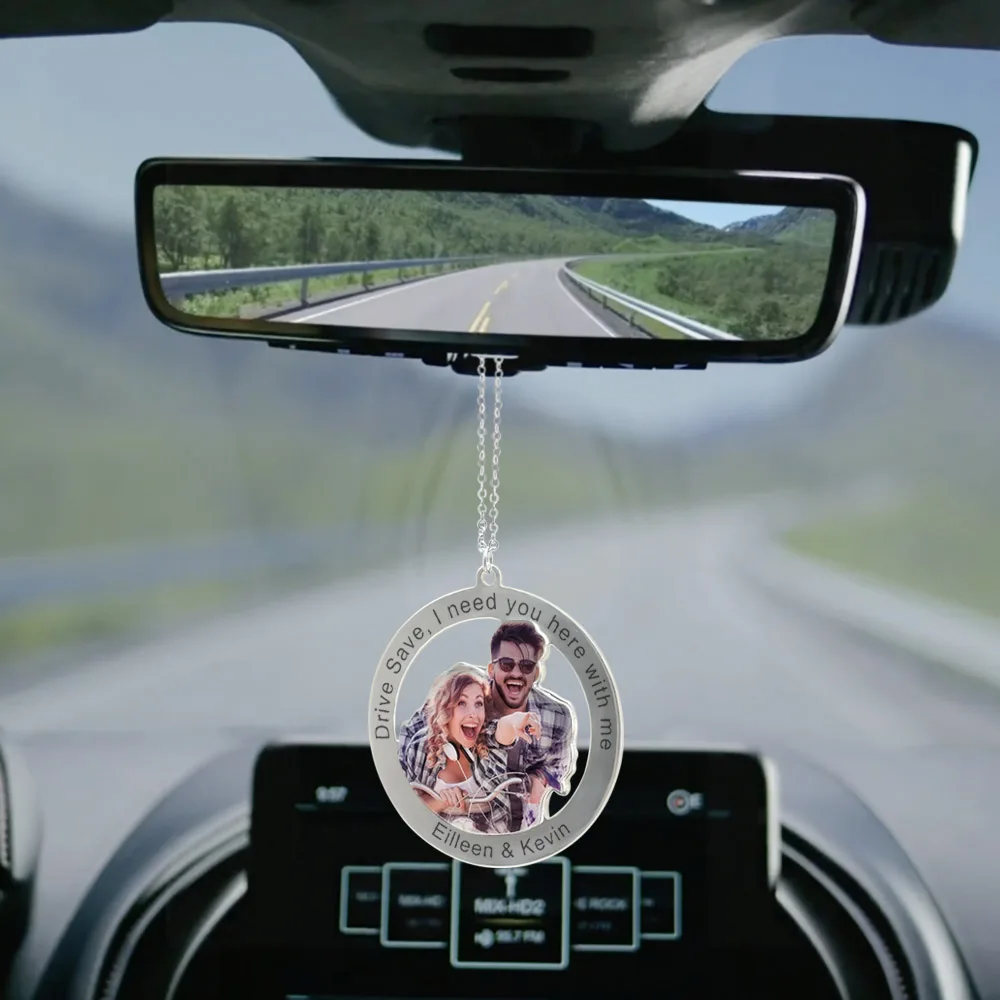 Top Trends: Personalized Car Pendant Custom Photo Charm Automobiles Rearview Mirror Hanging Pendant Car Ornament Car Interior Accessories Shoppable Styles