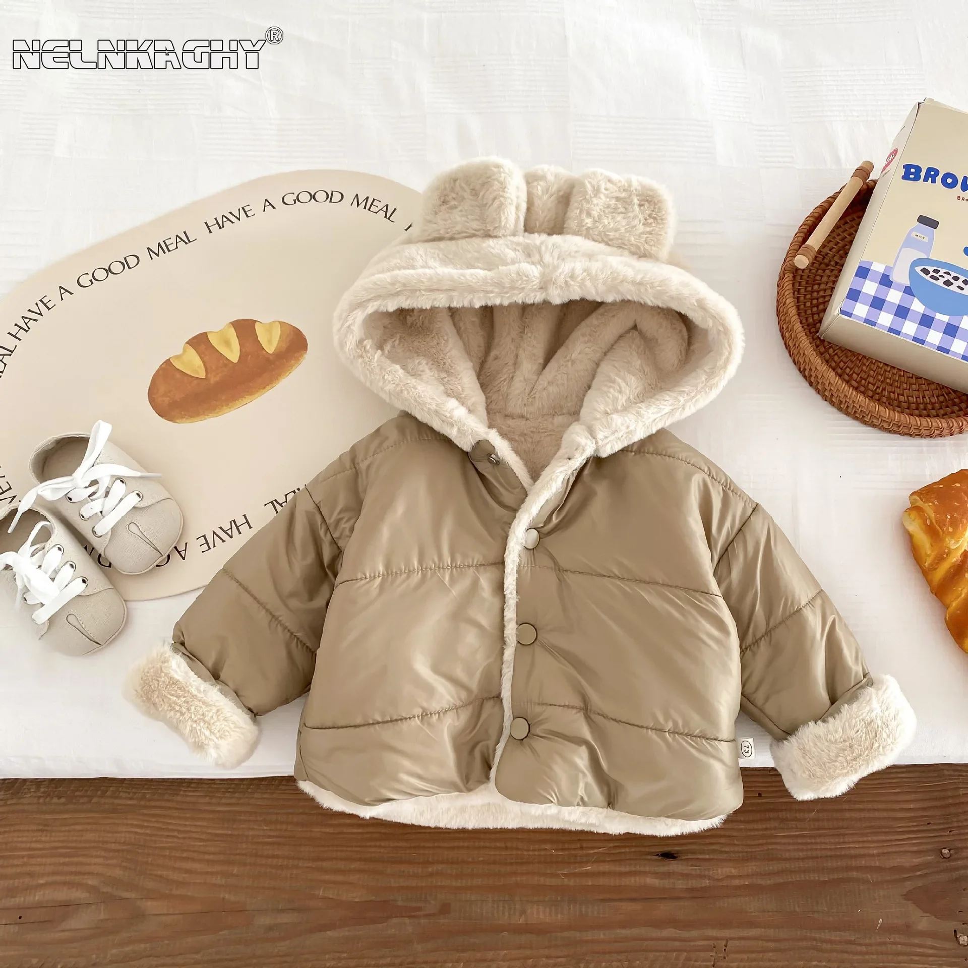 Top Trends: Cute Children&#039;s Winter Jacket Fur Lining, 0-5 Years Old, Girls Boys Hoodies Coats, Korean Style, Kids Baby Thick Warm Outwear Shoppable Styles